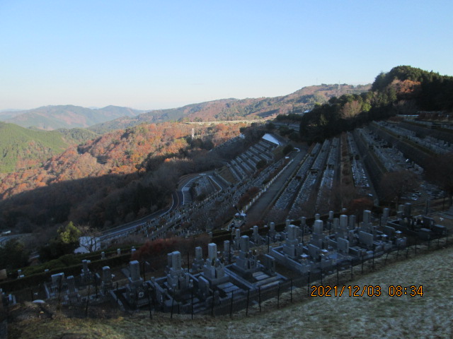 7区3番墓所上段駐車場からの風景