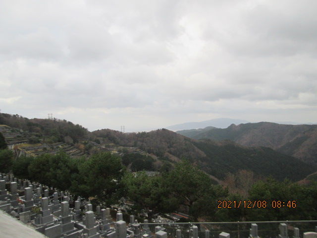 11区7番墓所から（南西向き）風景