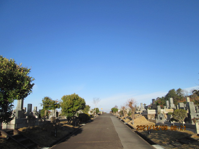 1区4/6番墓所枝道から（北方向）