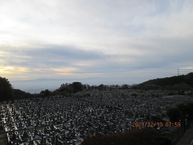 11区1番墓所から園内（南方向）