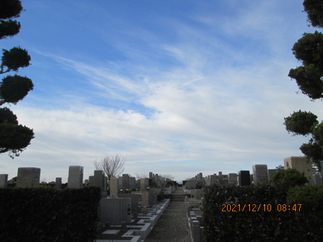 3区6番墓所から（南西方向）