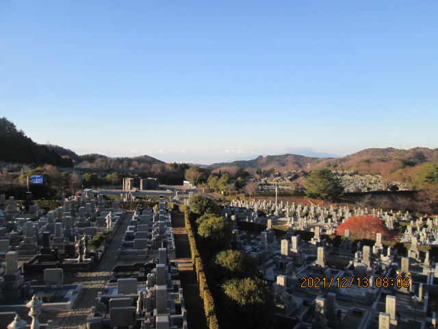11区7番墓所から（南西向き）風景