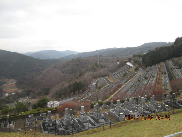 7区3番墓所上段駐車場からの風景