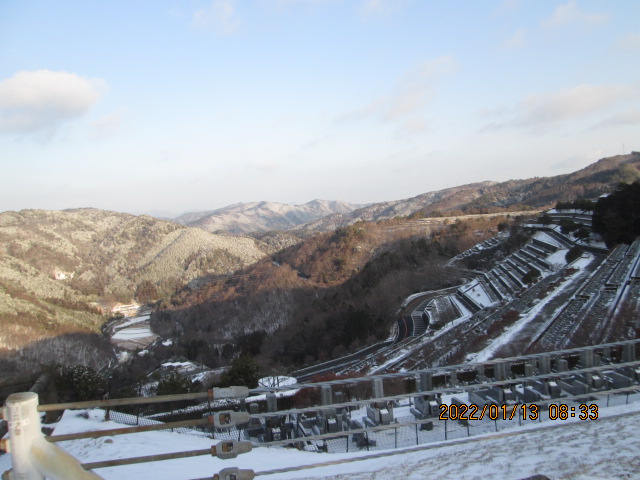 7区3番墓所上段駐車場からの風景