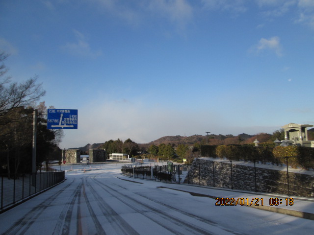 バス通りモニュメント方向風景