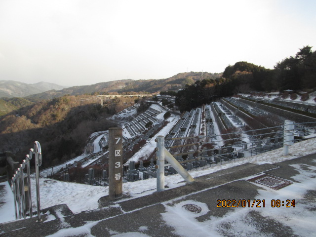 7区3番墓所上段駐車場からの風景