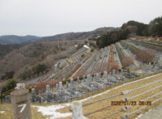 7区3番墓所上段駐車場から風景