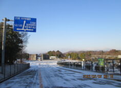 バス通りモニュメント方向風景