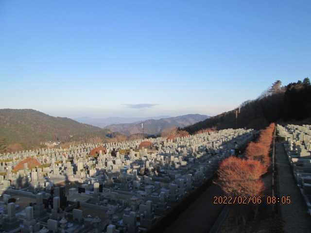 11区7番墓所から（北向き）風景