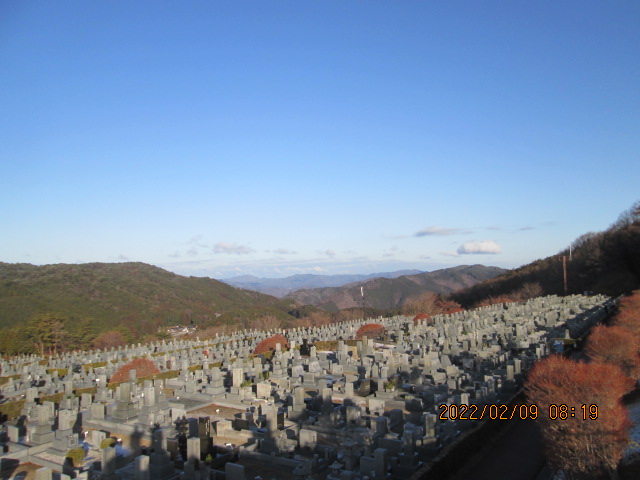 11区7番墓所から（北向き）風景