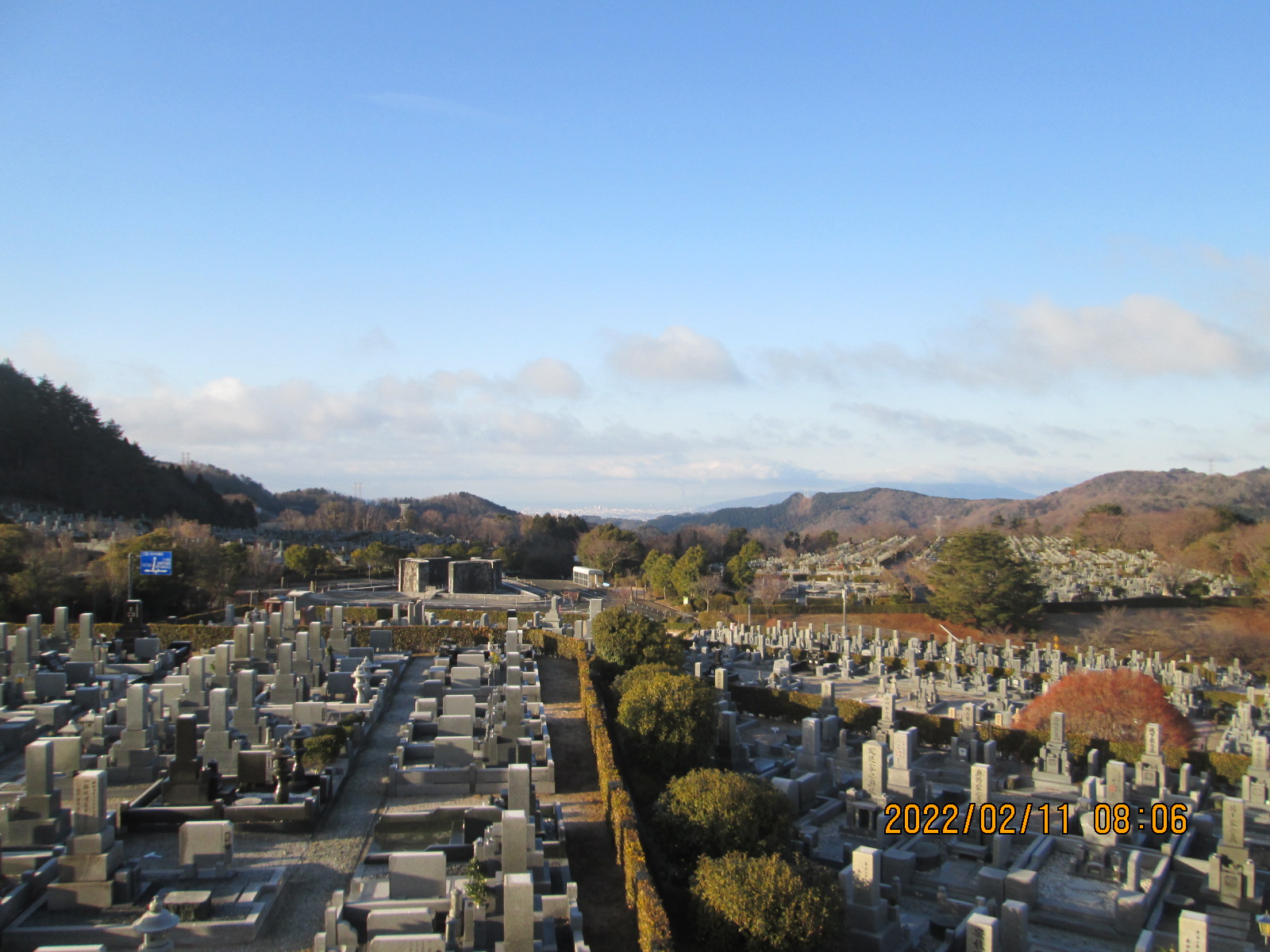 11区7番墓所から（南西向き）風景