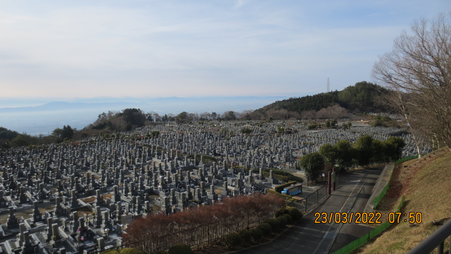 11区1番墓所から（南向き）風景