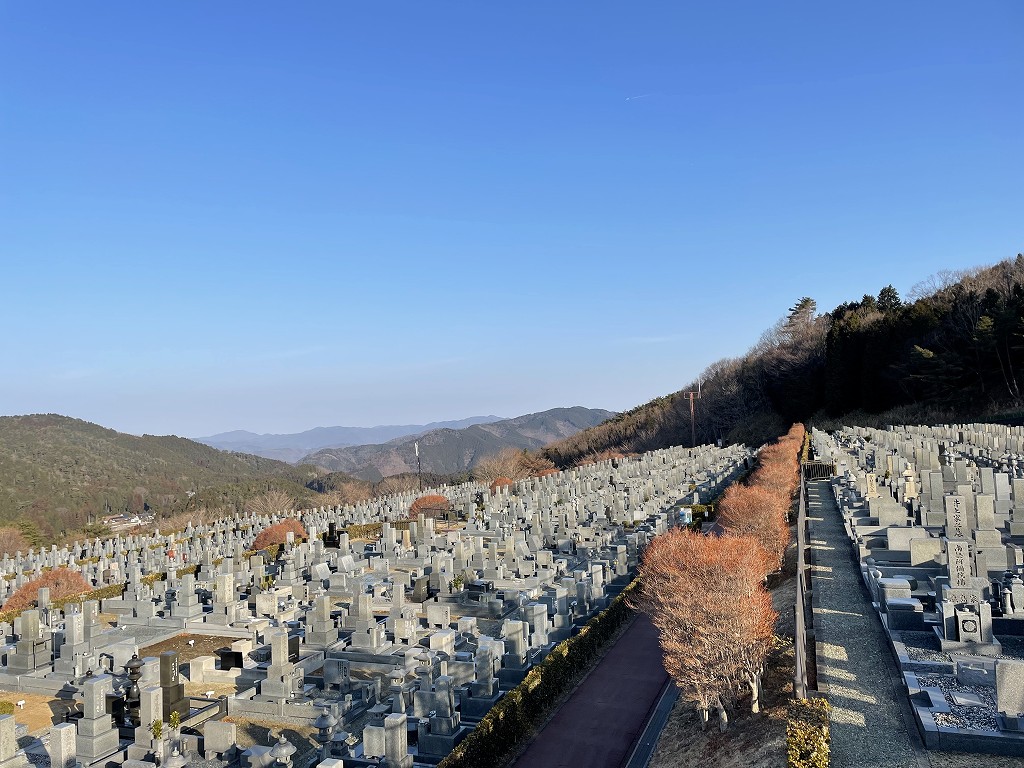 11区7番墓所から（北向き）風景