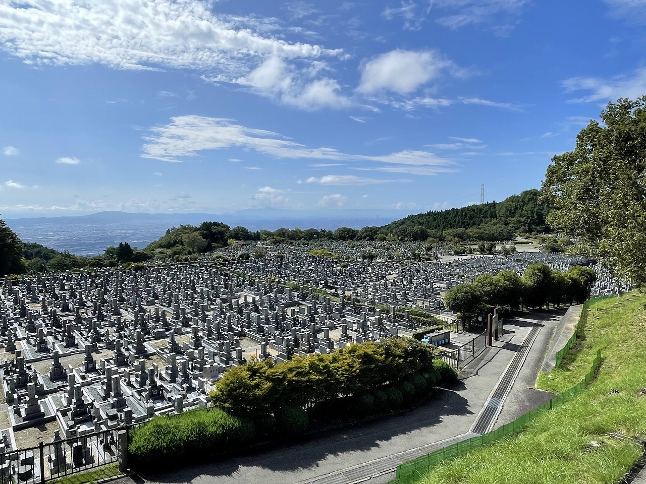 11区1番墓所から（南方向）風景