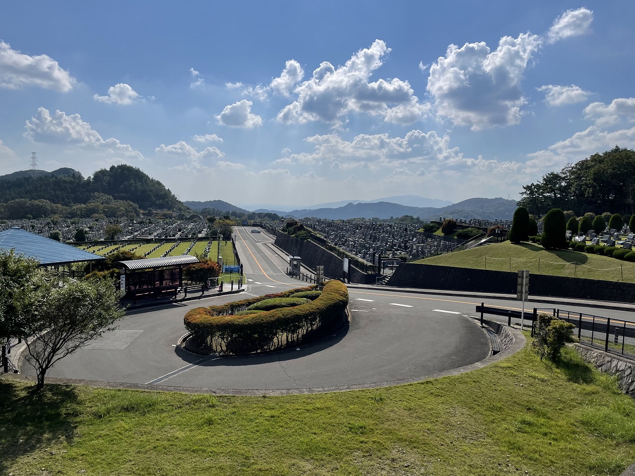 霊園北入り口から風景　