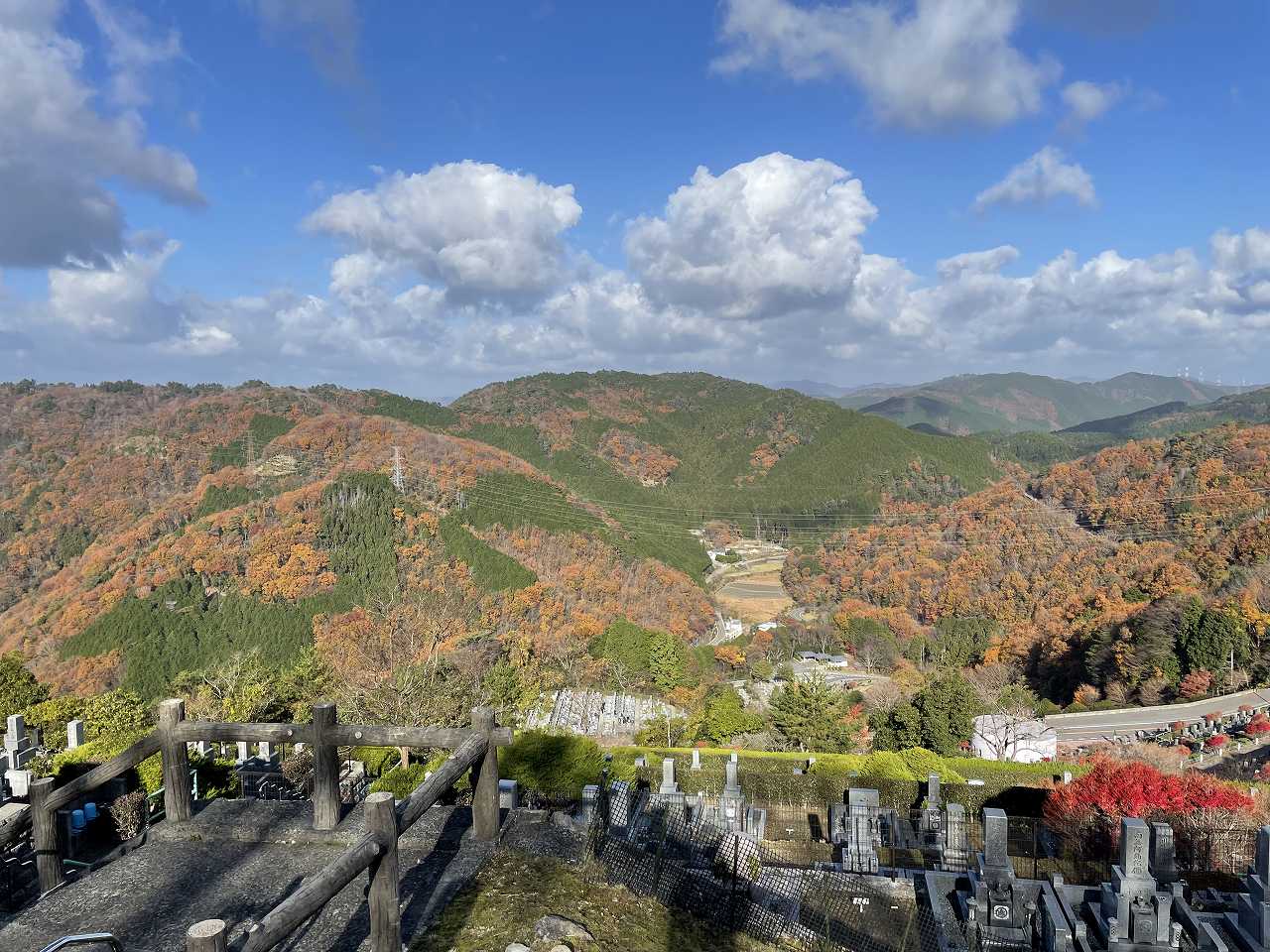 7区3番墓所上段駐車場からの風景②