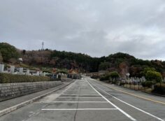 バス通り（北東方向）北口風景