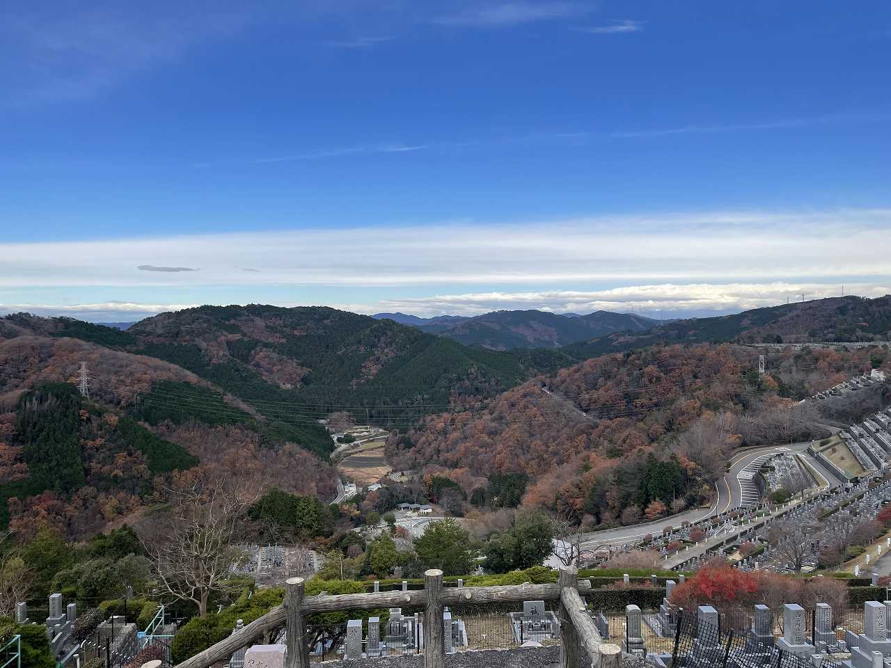 7区3番墓所上段駐車場からの風景②