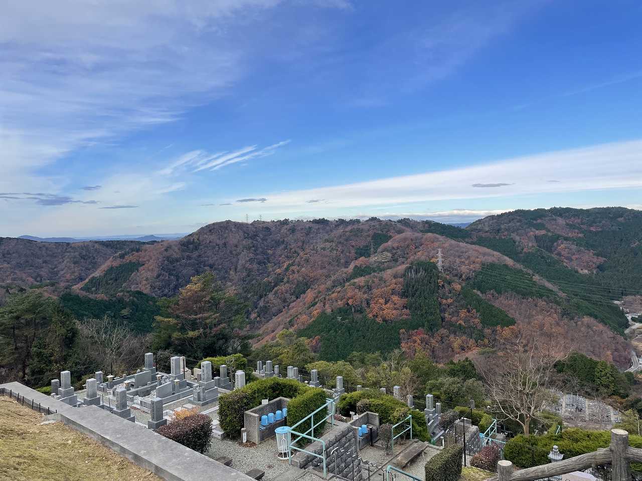 7区3番墓所上段駐車場からの風景③