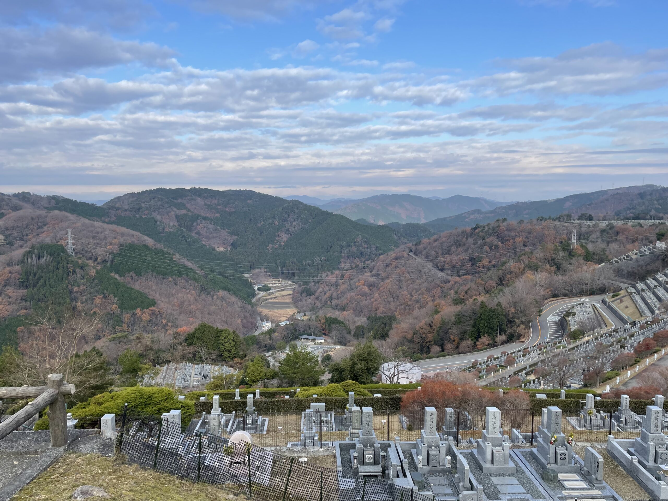 7区3番墓所上段駐車場からの風景②