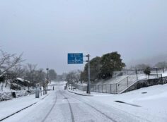 バス通り・2区墓所駐車場から