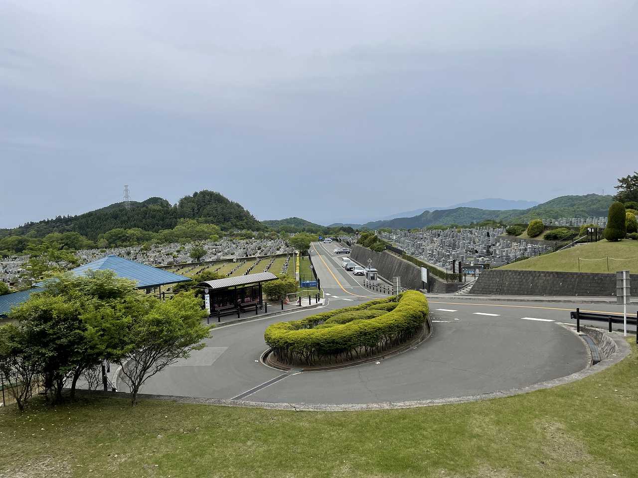 霊園北入り口から風景　