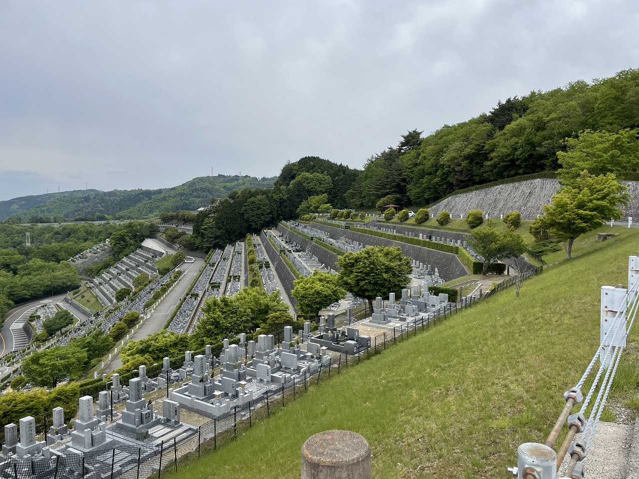 7区3番墓所上段駐車場からの風景