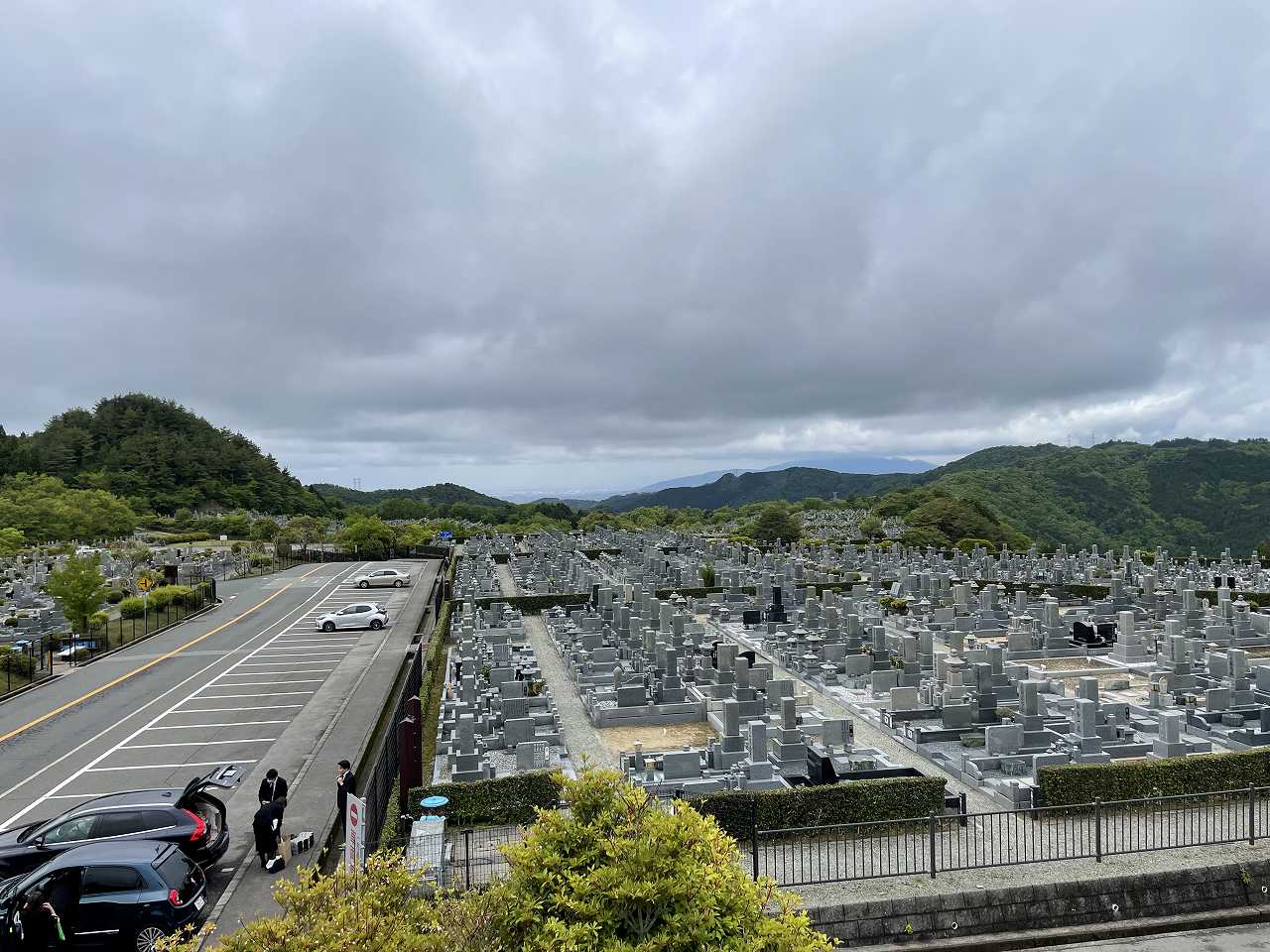 11区4番墓所から（南西向き）風景