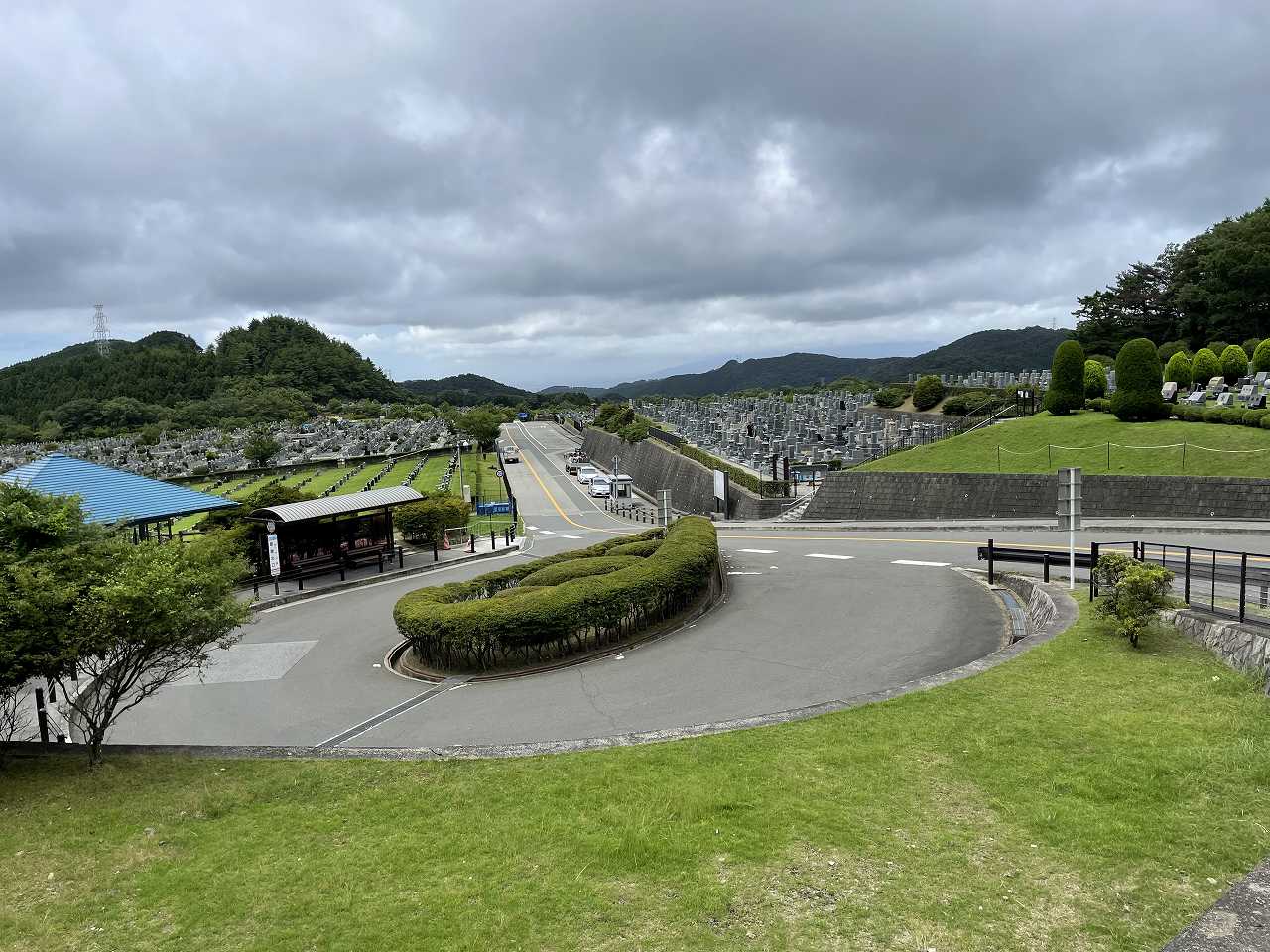 霊園北入り口からの風景