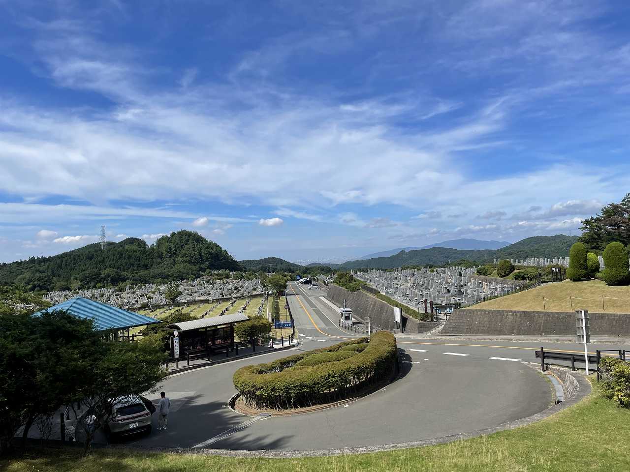 霊園北入り口から風景　