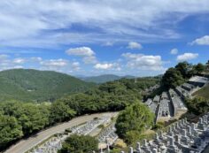 7区6番墓所上段駐車場からの風景②