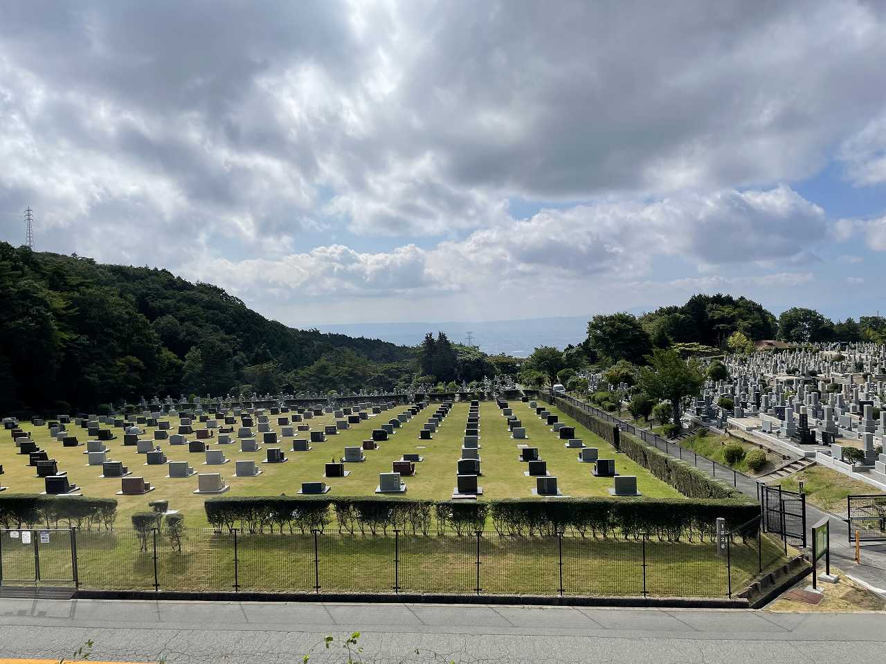 11区4番墓所からの風景②1区2番墓所