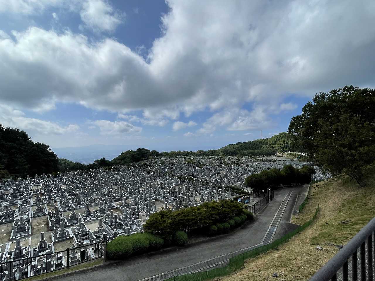 11区1番墓所から（南向き）風景