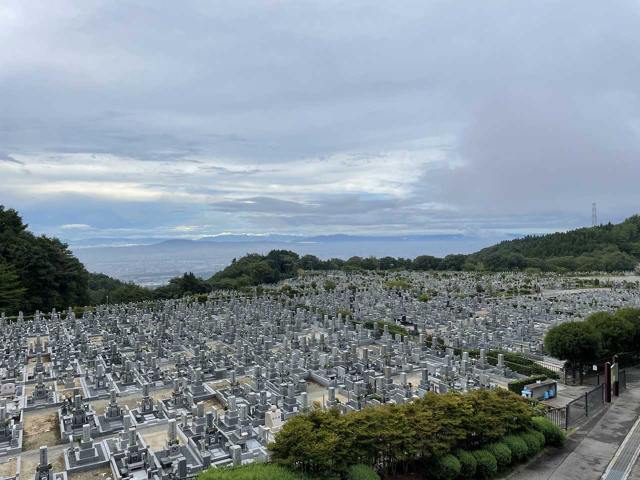 11区1番墓所から（南向き）風景