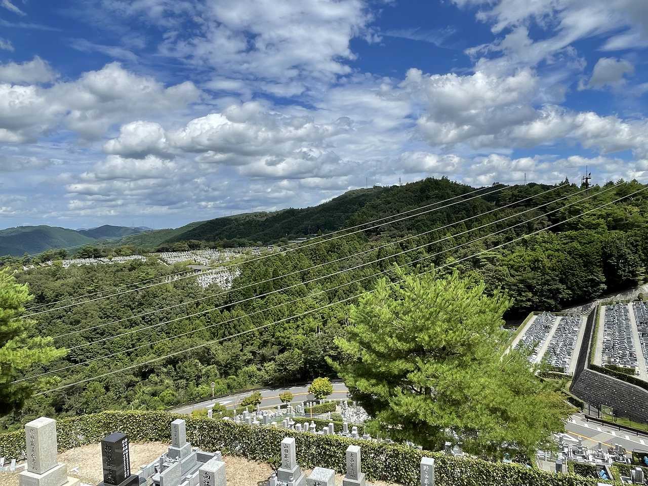 8区4/5番枝道駐車場から（北向き）風景