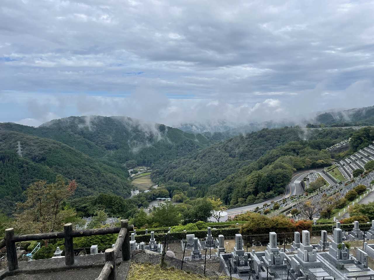 7区3番墓所上段駐車場からの風景②