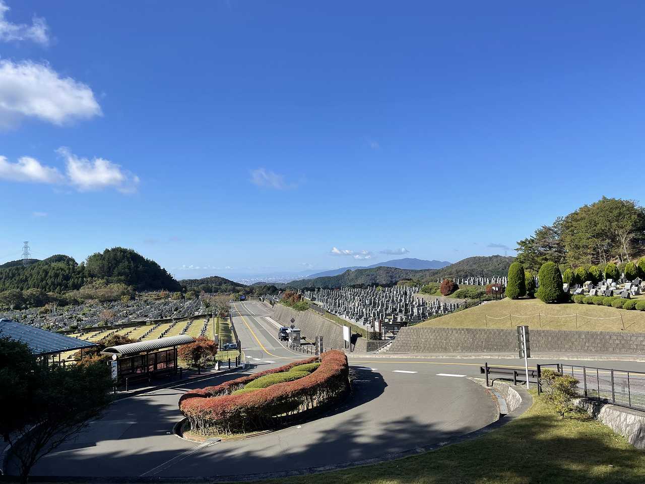 霊園北入り口から風景　