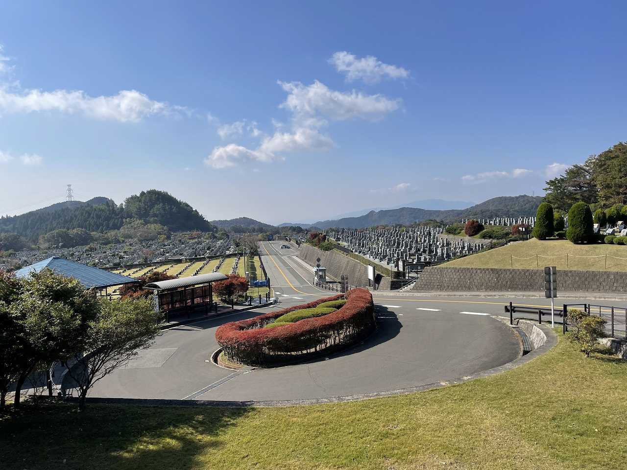 霊園北入り口から風景　