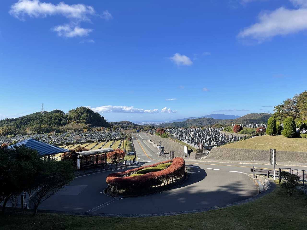 霊園北入り口から風景　