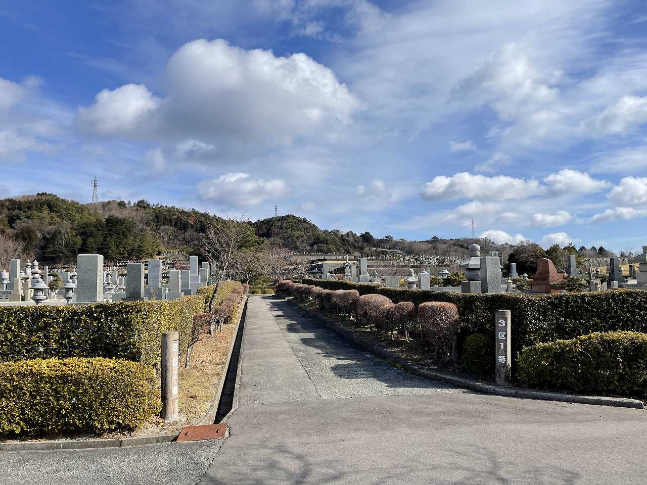 3区墓所から（北東向き）風景