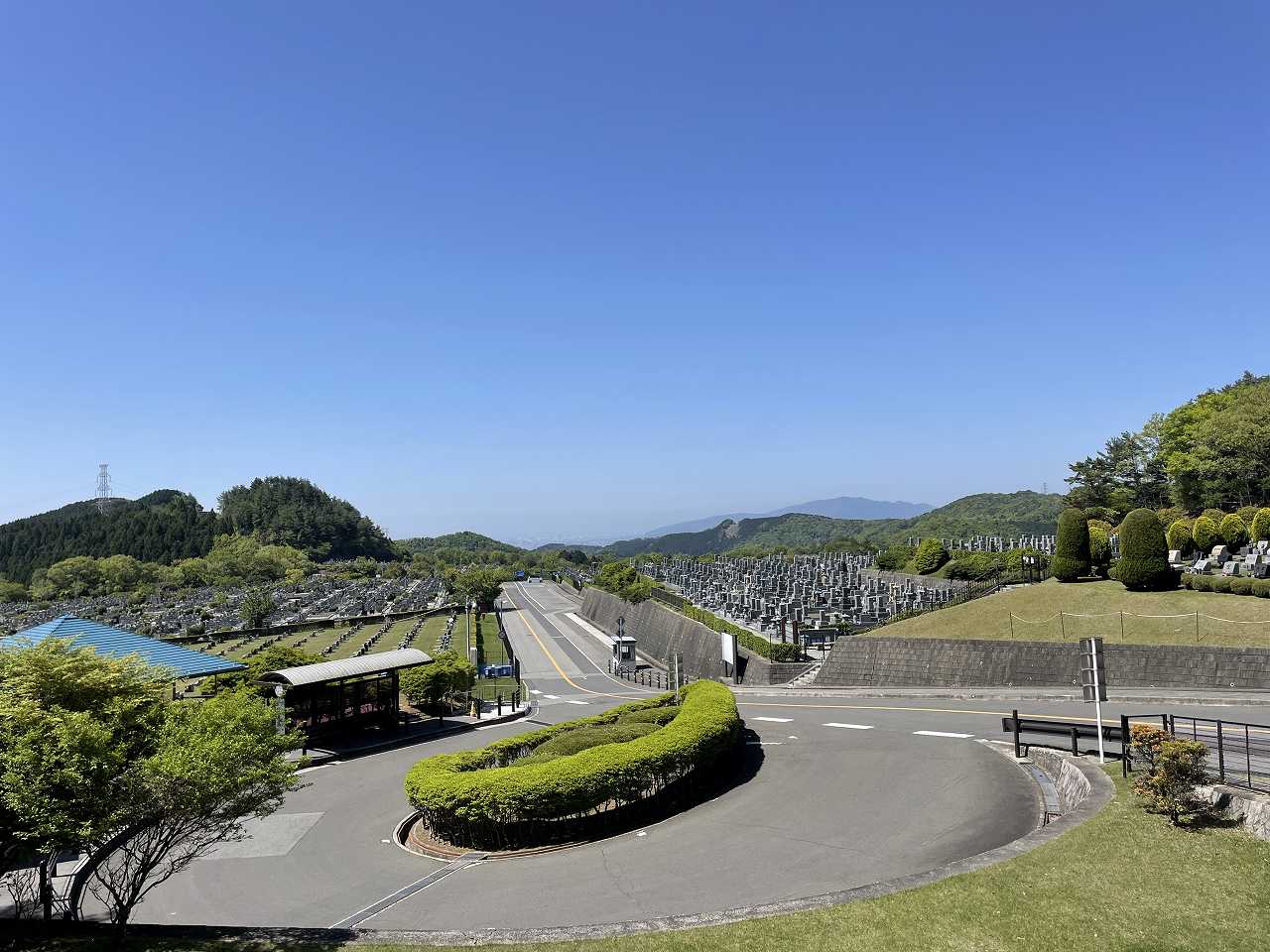 霊園北入り口から風景　