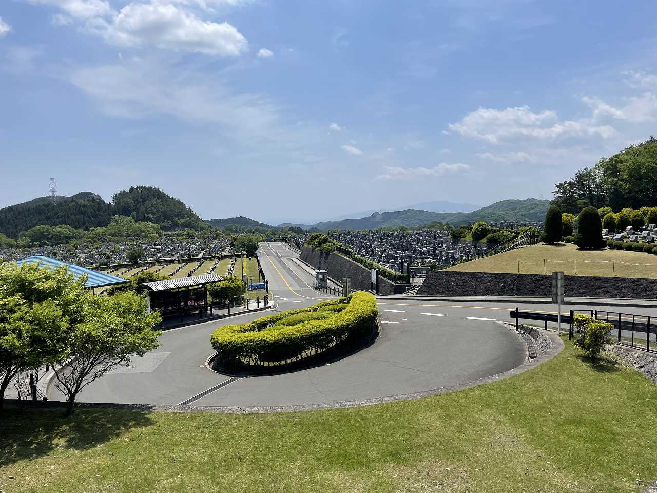 霊園北入り口から風景　