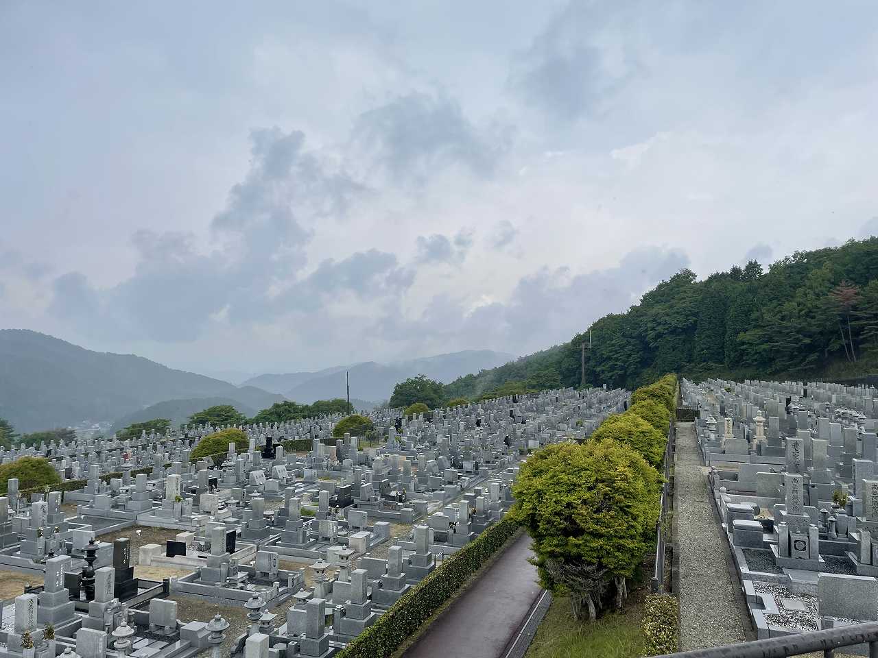 11区7番墓所から（北向き）風景