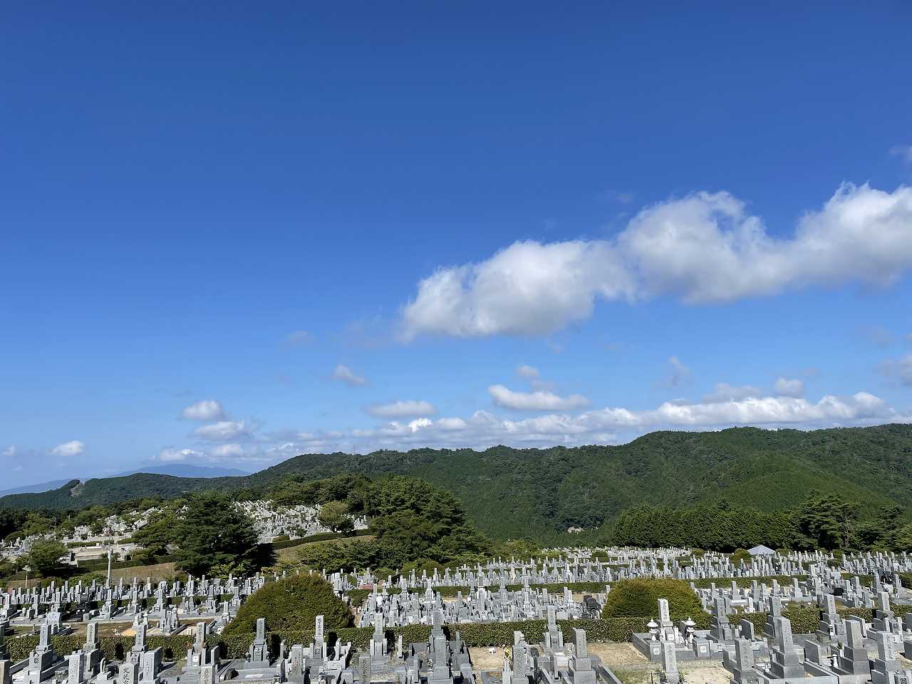 11区7番墓所から（西向）風景