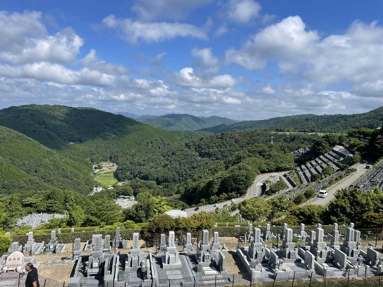 7区3番墓所上段駐車場からの風景②