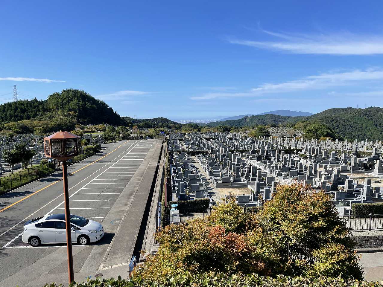 11区4番墓所から（南西）風景