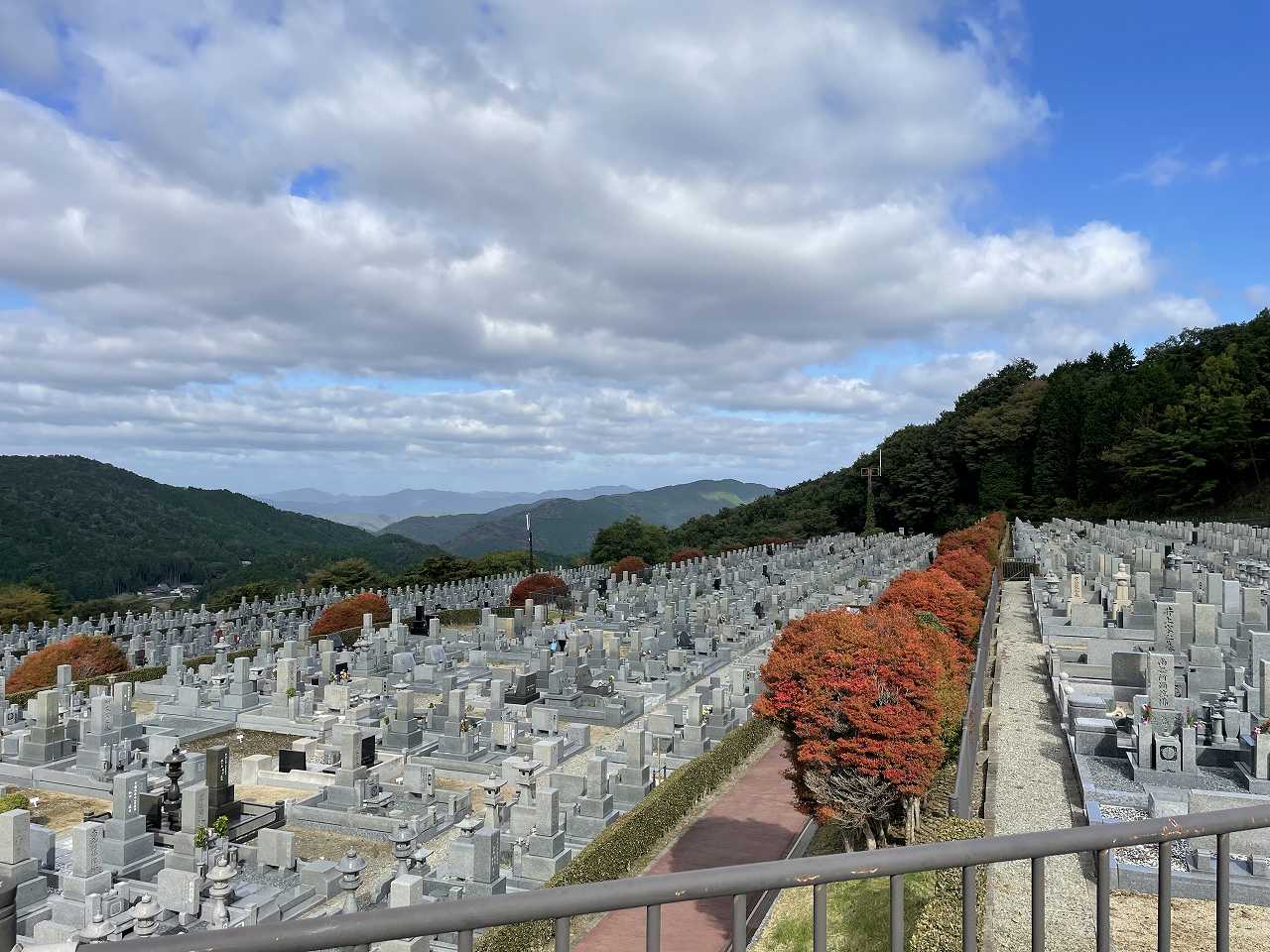 11区7番墓所から（北向き）風景