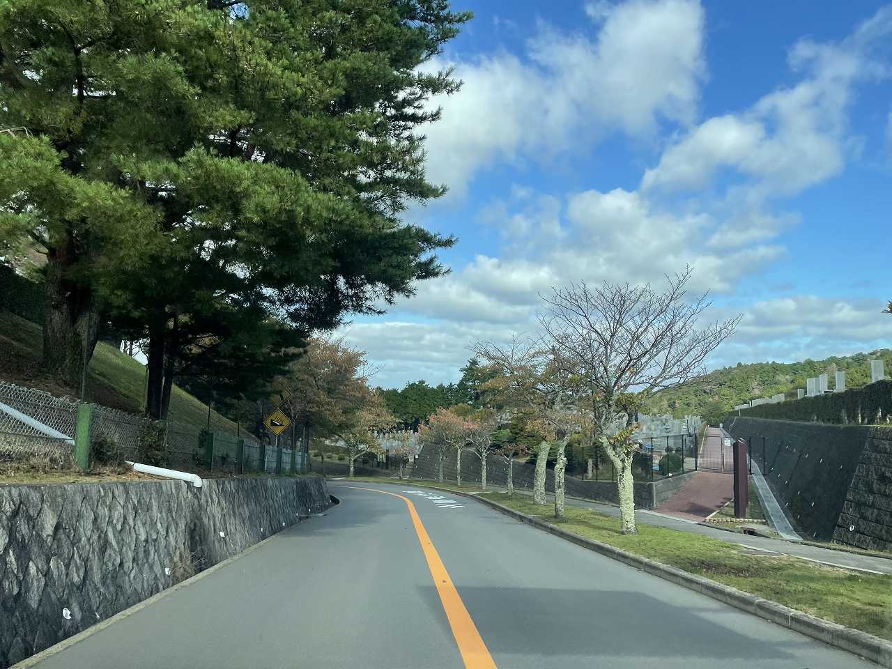 バス通り・右方向11区12番墓所風景