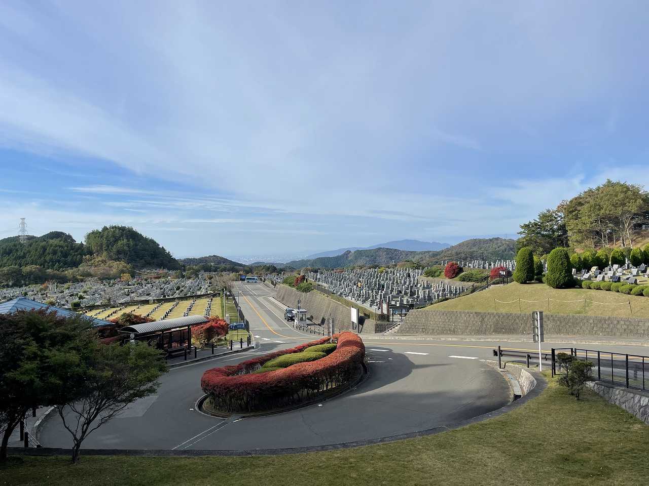 霊園北入り口から風景　