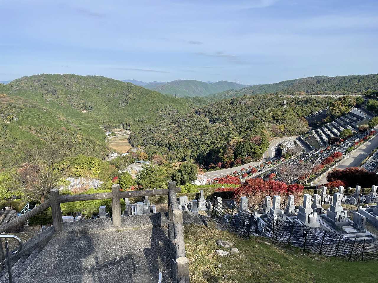 階段墓所・7区上段駐車場からの風景②